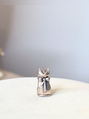 Sterling Silver Dress Charm 925 Bow Gown 3D Fashion Pendant Jewelry